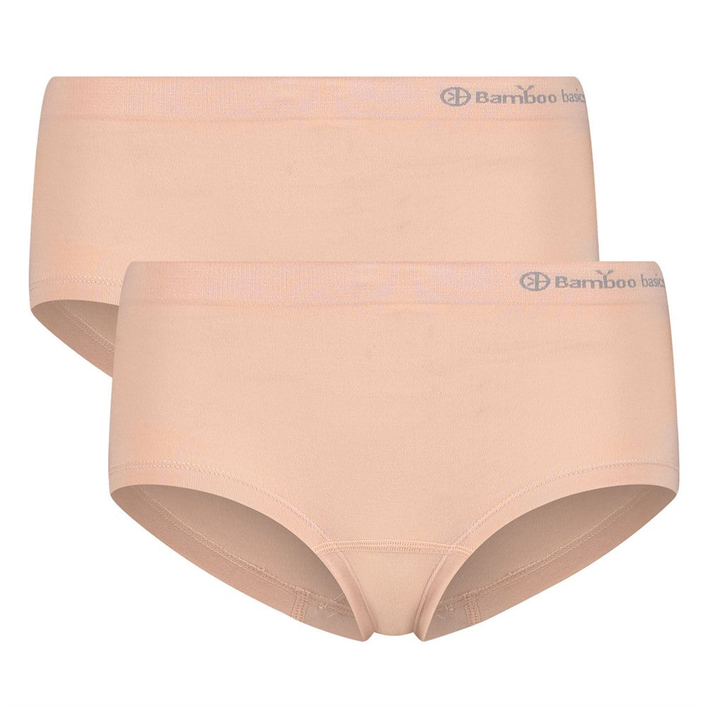 Sømløs Hipster trusse 2-pak i åndbart bambusmateriale med usynlig pasform og medium til stærk shaping til hverdag og fest.