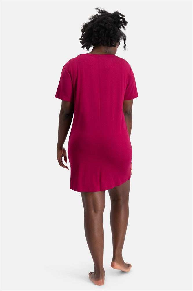 P.J Big T-Shirt - burgundy bagfra
